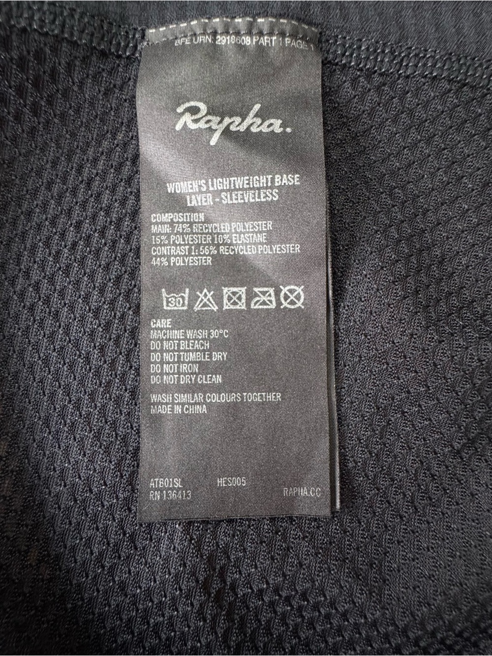 RAPHA Lightweight Mesh Tank Top Womens L Large Sleeveless Base Layer Cycling Tee - Picture 10 of 10